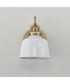 Hollis 1-Light Sconce Natural Aged Brass