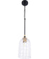Council 1-Light Lighting Flat Black/Satin Brass
