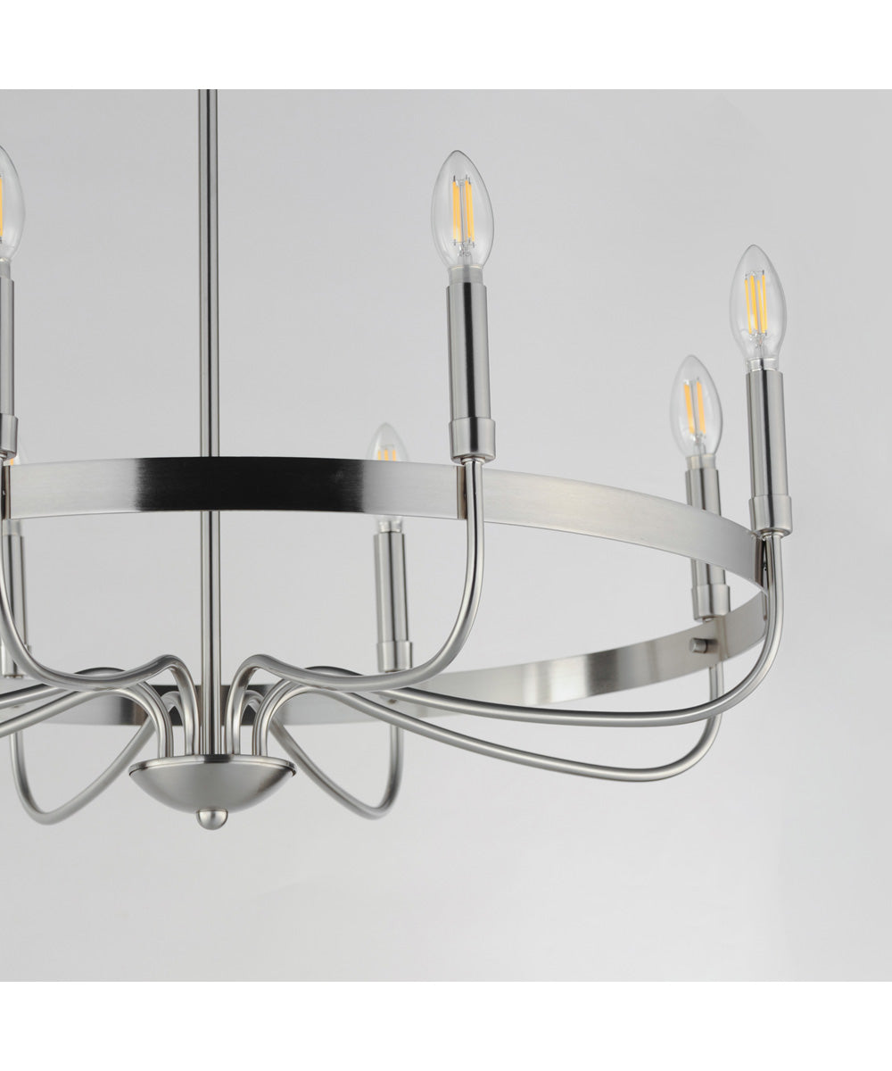 Frankie 8-Light Chandelier Satin Nickel