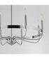 Frankie 8-Light Chandelier Satin Nickel