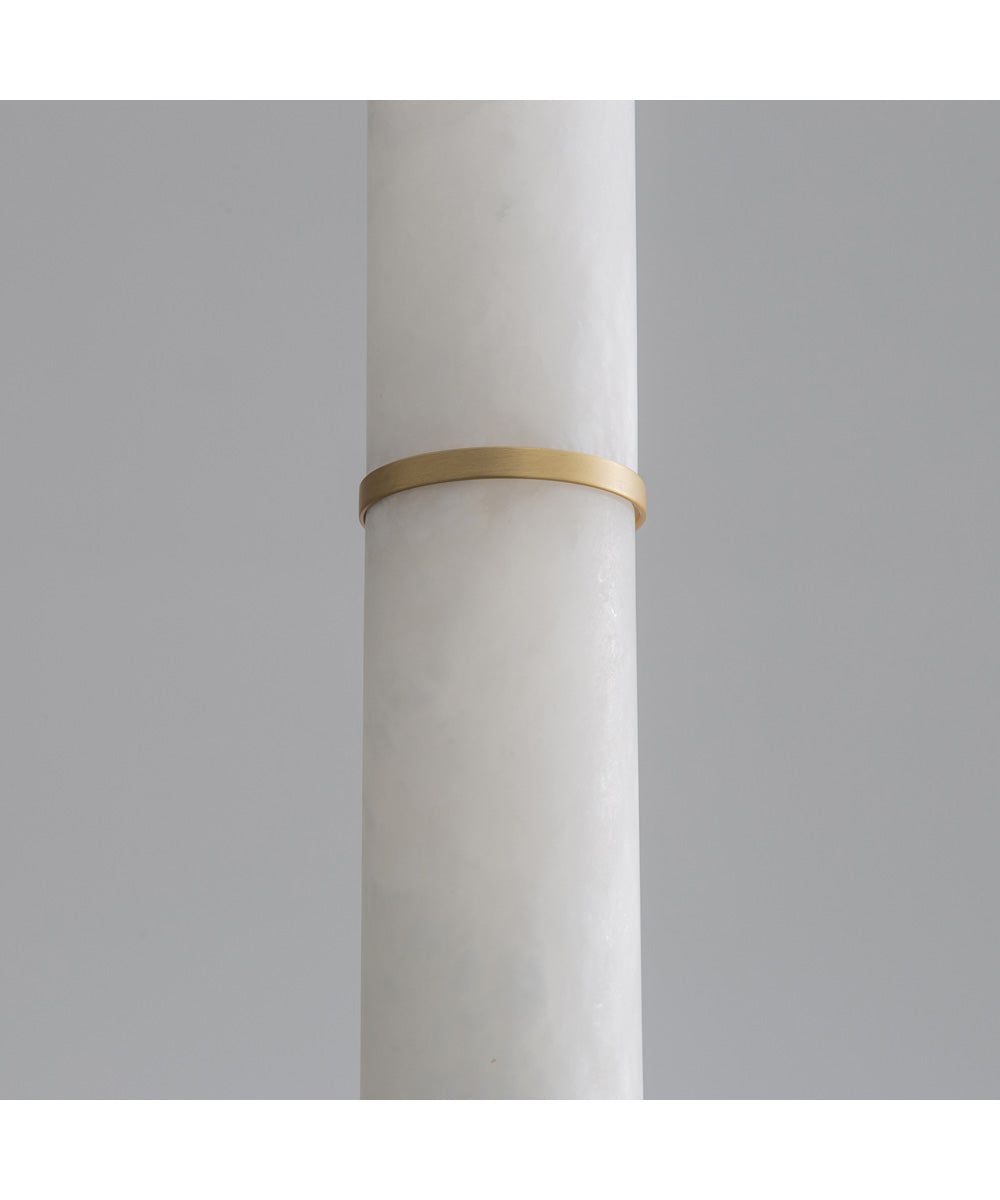 Aragon 17 inch LED Pendant White Alabaster / Gold