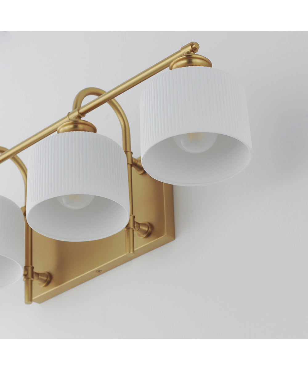 Bisque 4-Light Bath Vanity Natural Aged Brass