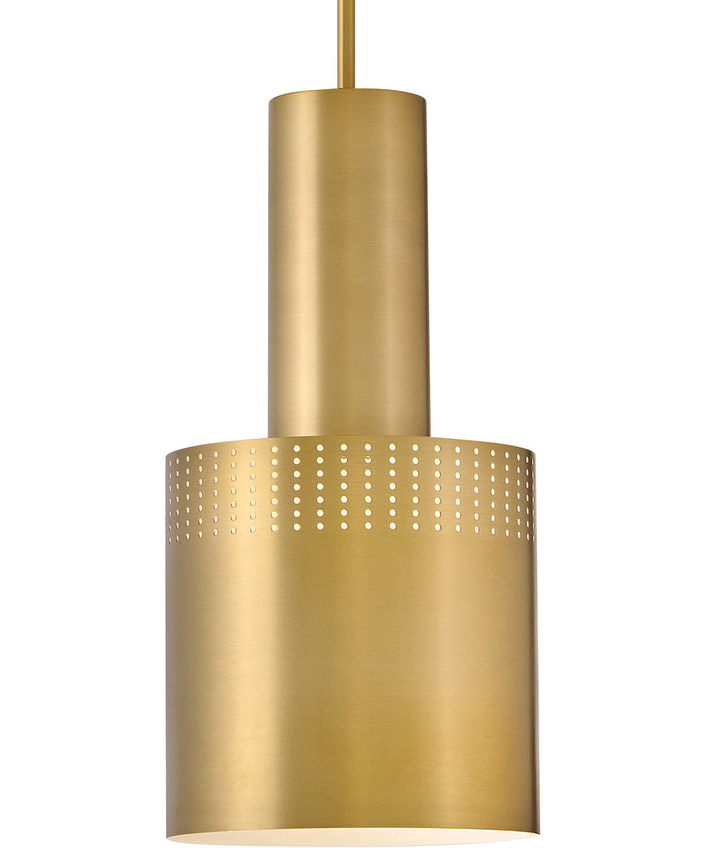 Casey 1-Light Small Pendant in Lacquered Brass