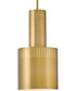 Casey 1-Light Small Pendant in Lacquered Brass