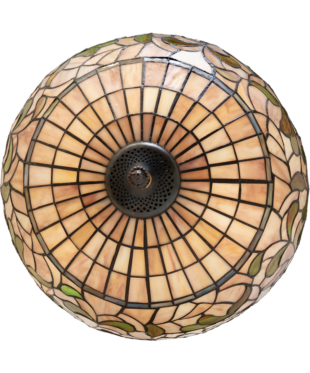 20" Wide Tiffany Turning Leaf Semi-Flushmount
