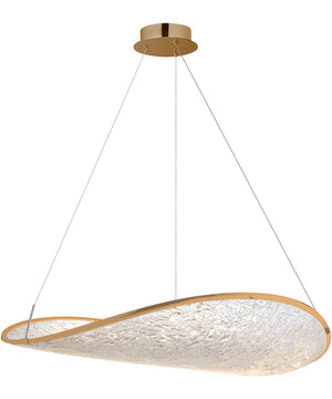 Moonscapes Single LED Pendant Brushed Champagne