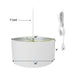 16"W 1 Light Swag Plug-In Pendant  White Linen Drum Shade White Cord