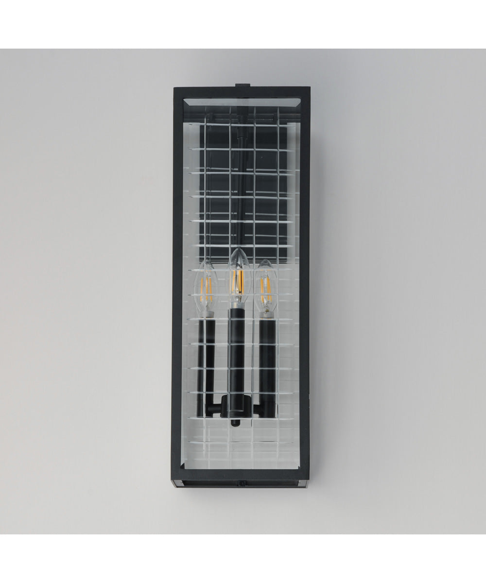 Magnus 3-Light Outdoor Wall Sconce Black