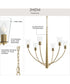 Jheni 6-Light Chandelier with Clear Glass Shades Brushed Gold