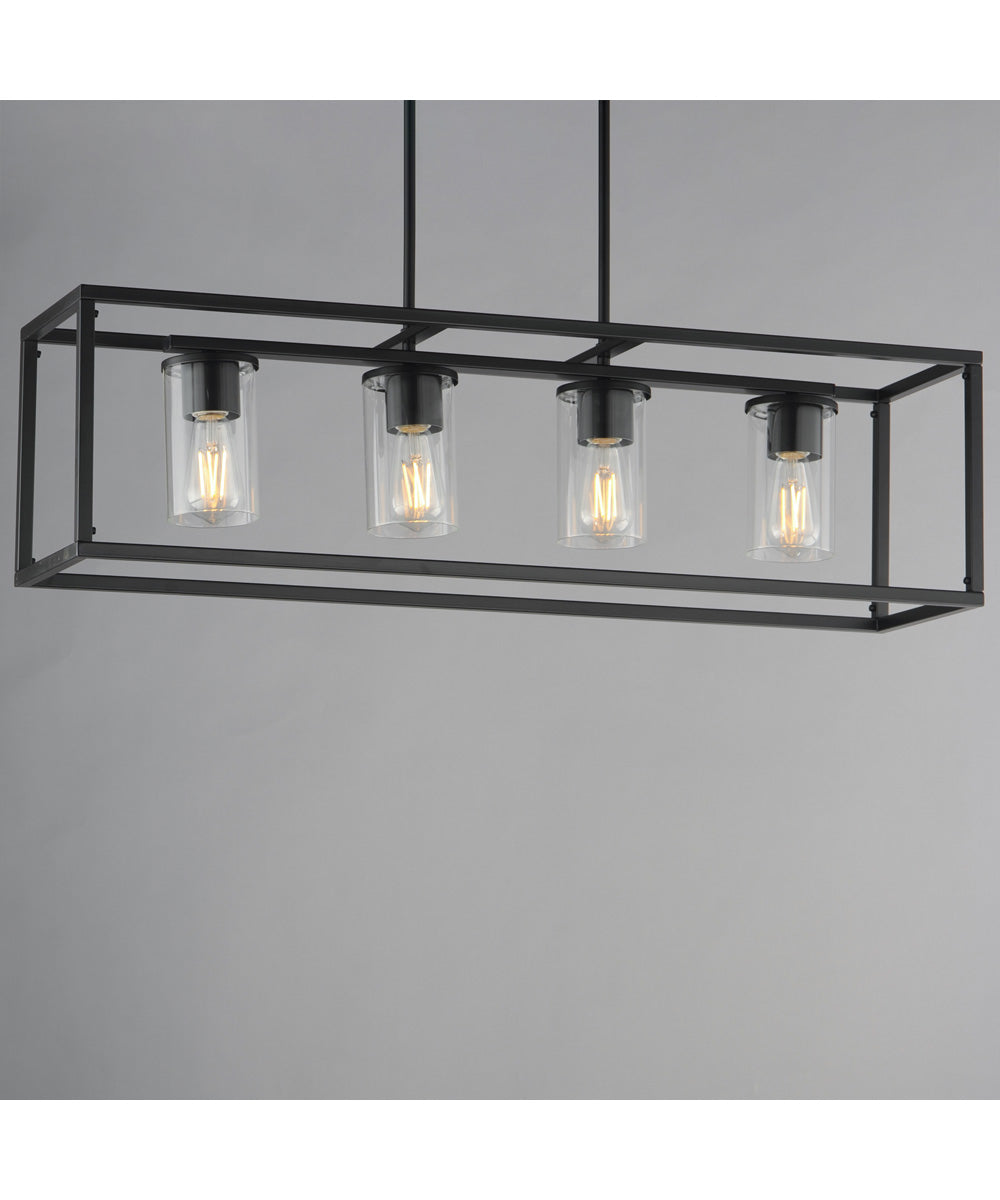 Lateral 4-Light Linear Pendant Black