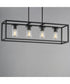 Lateral 4-Light Linear Pendant Black