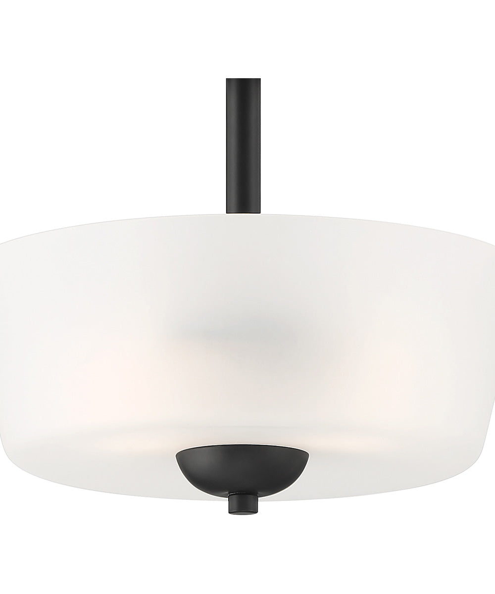 Malone 2 Light Semi Flush Matte Black