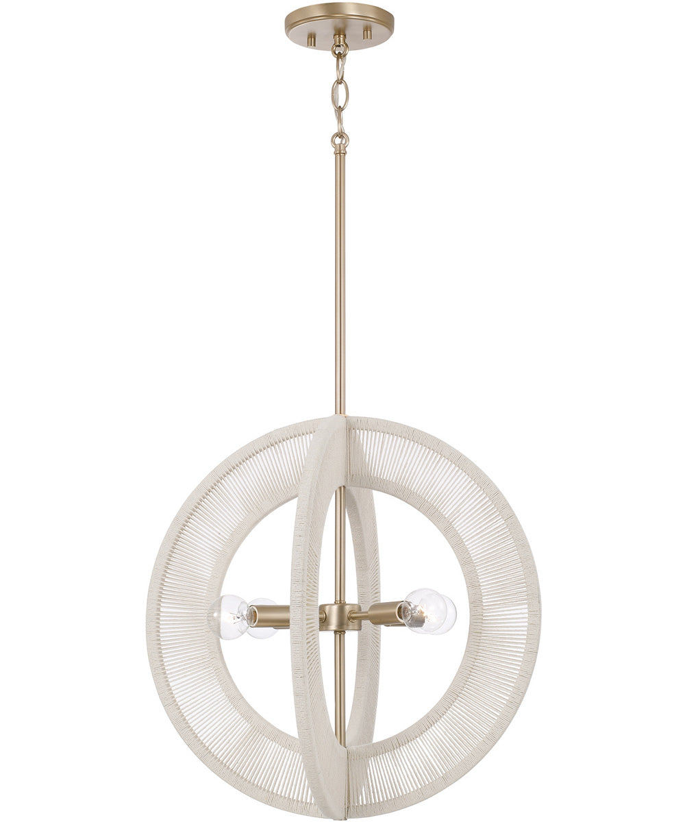 Delaney 4-Light Pendant Matte Brass