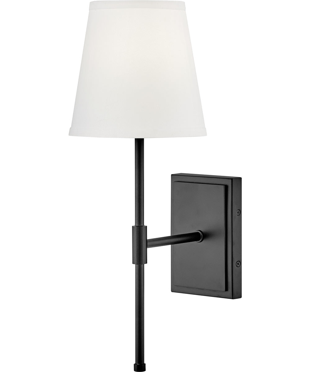 Beale 1-Light Medium Single Light Sconce in Black