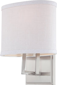 8"W Gemini 1-Light Vanity & Wall Brushed Nickel