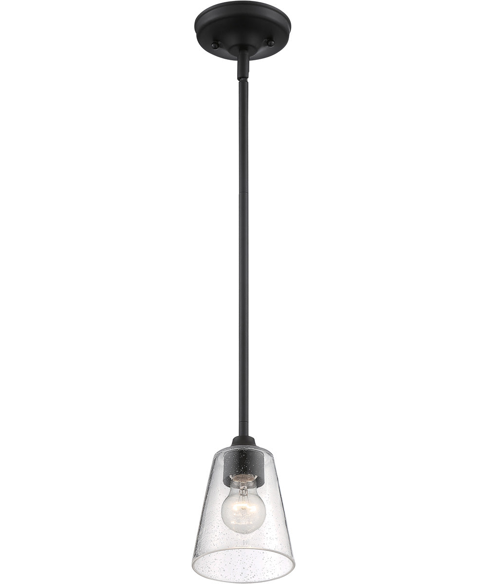 5"W Bransel 1-Light Pendant Matte Black