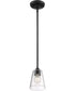 5"W Bransel 1-Light Pendant Matte Black
