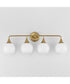 Neve 4-Light Bath Vanity Natural Aged Brass