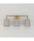 Baja 3-Light Bath Vanity Natural Aged Brass