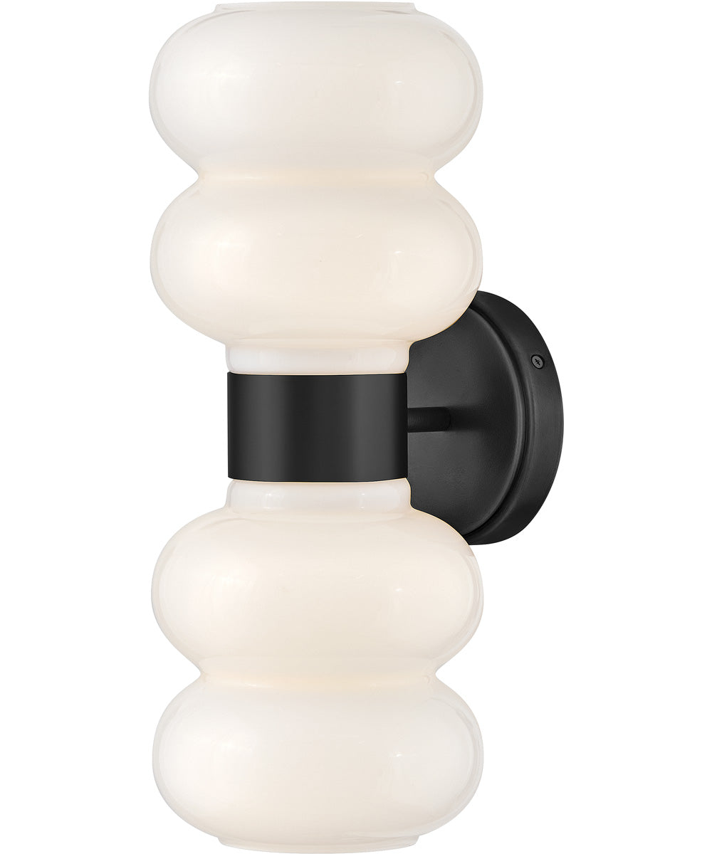 Nadia 2-Light Medium Two Light Sconce in Black