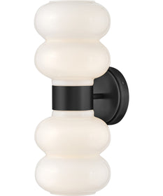Nadia 2-Light Medium Two Light Sconce in Black