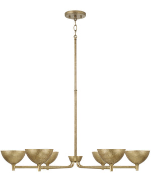 Francesca 6-Light Chandelier Feathered Gold