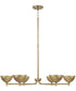 Francesca 6-Light Chandelier Feathered Gold