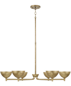 Francesca 6-Light Chandelier Feathered Gold