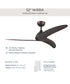 Nirra 52-in. 3-Blade Modern Ceiling Fan Satin Natural Bronze