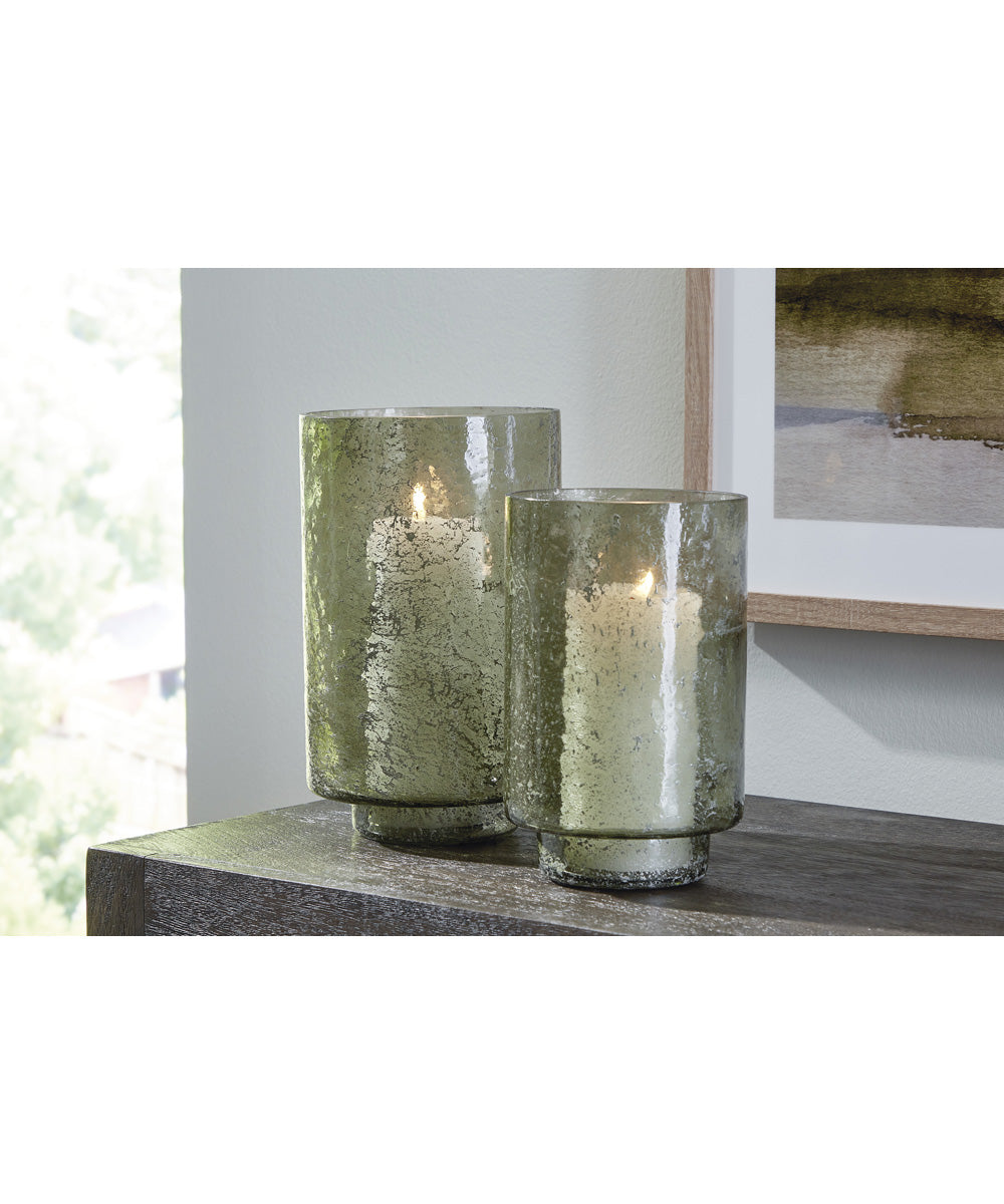 Clarkton Candle Holder Set Set of 2 Green