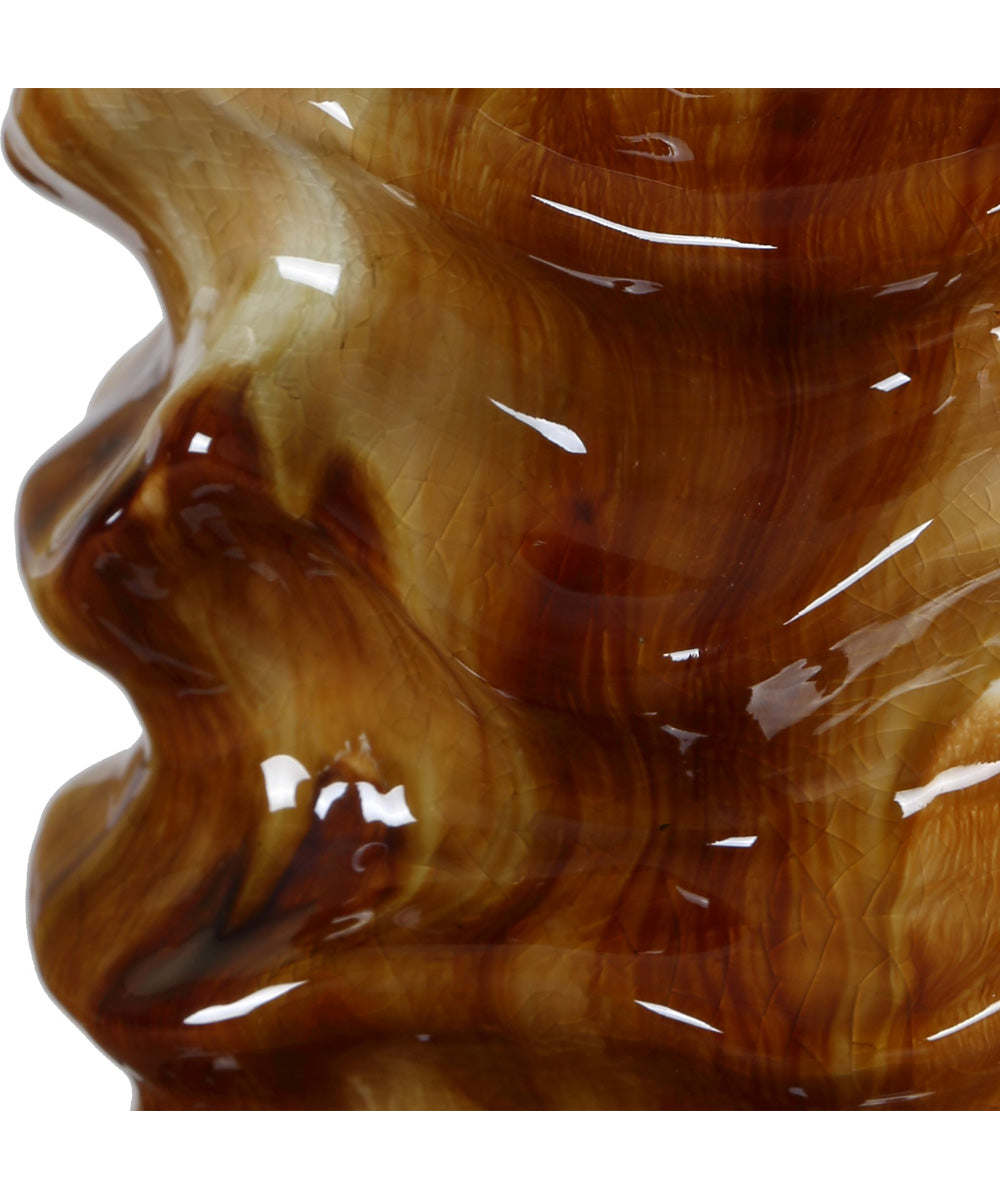 Bassa Brown Cream Glazed Table Lamp