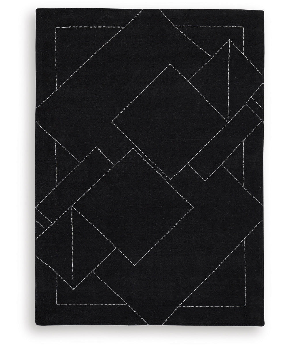 Marav Medium Rug Black/White