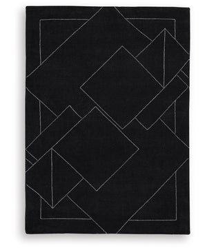 Marav Medium Rug Black/White