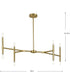 Arya 8-Light Linear Chandelier Brushed Gold