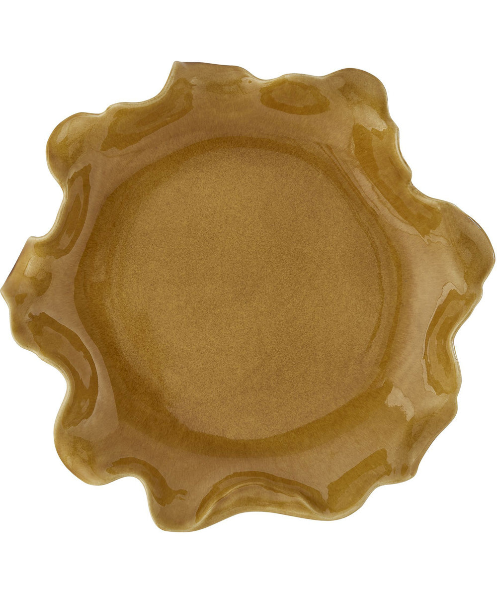 Golden Crest Ruffle Indoor-Outdoor Bowl