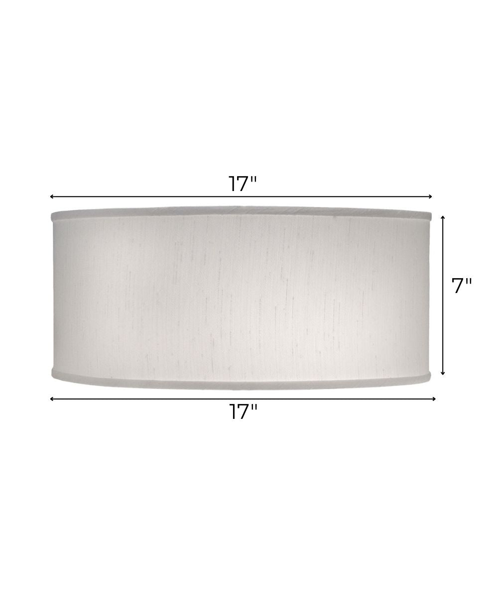 16x16x7 Global White Shallow Drum Hardback Lampshade
