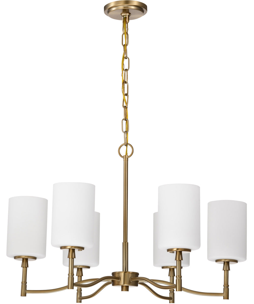 Liam 6-Light Chandelier Burnished Brass