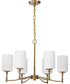 Liam 6-Light Chandelier Burnished Brass