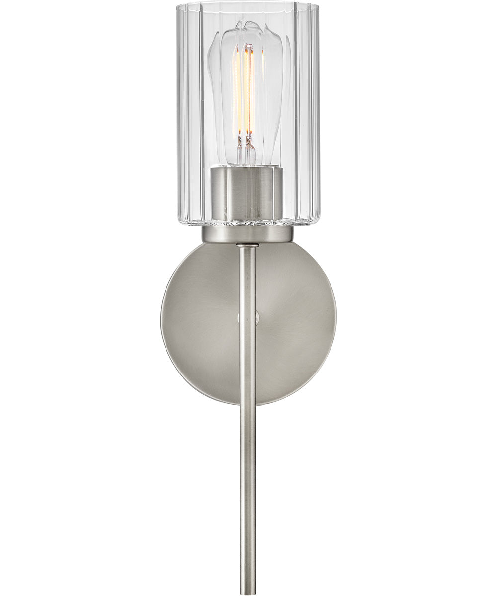 Leta 1-Light Medium Single Light Sconce in Brushed Nickel