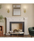 Jheni 1-Light Wall Sconce with Clear Glass Shades Brushed Gold
