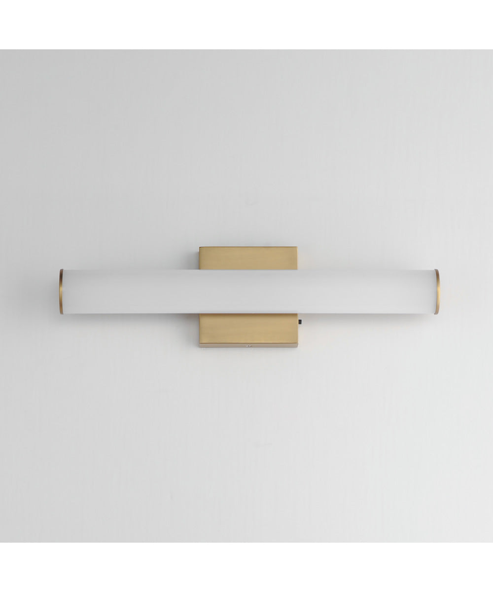 Rail 18 inch LED Bath Vanity 5CCT Natural Aged Brass