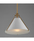 Lucas Single Pendant White/Natural Aged Brass