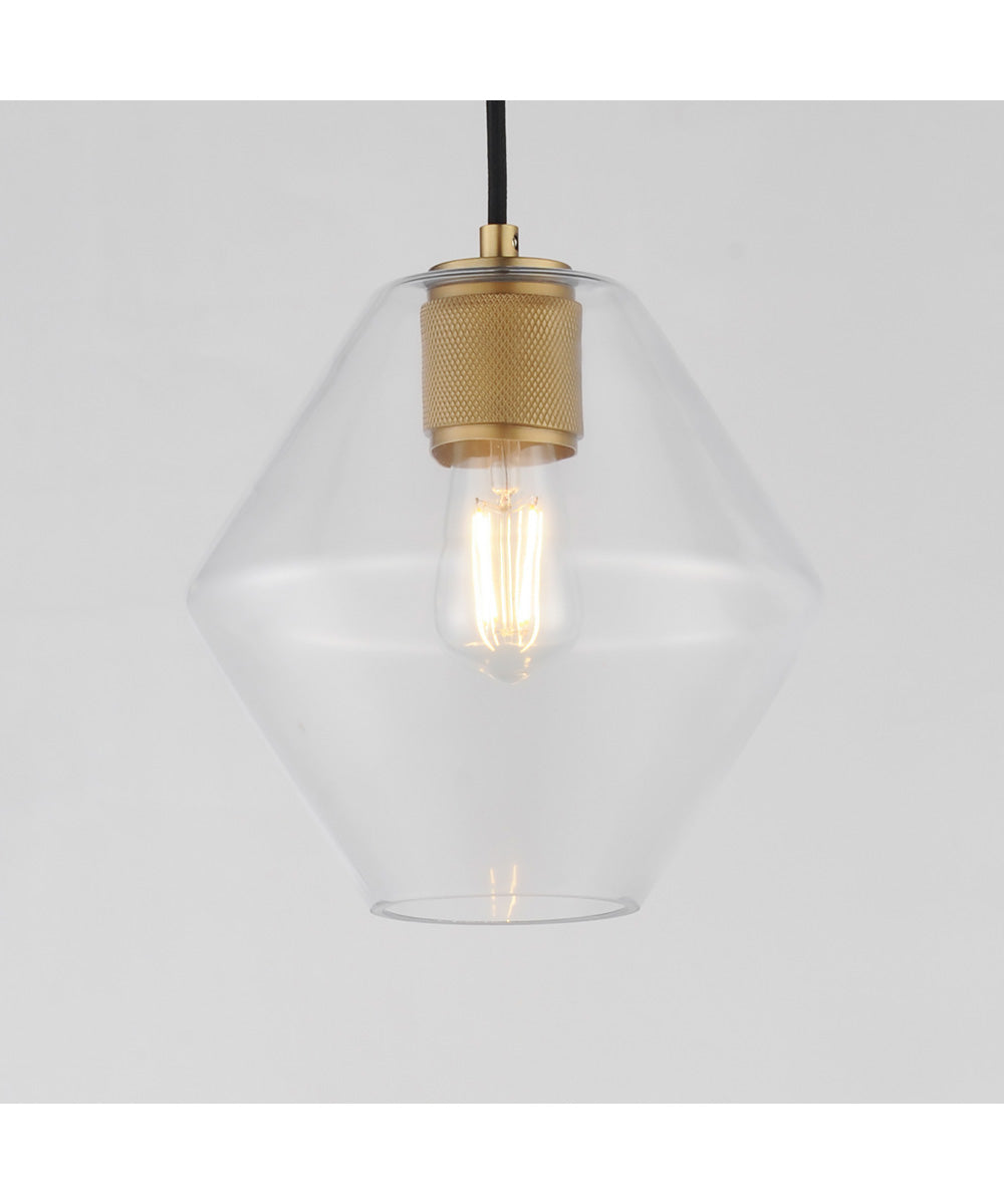 Geode Medium Pendant Natural Aged Brass