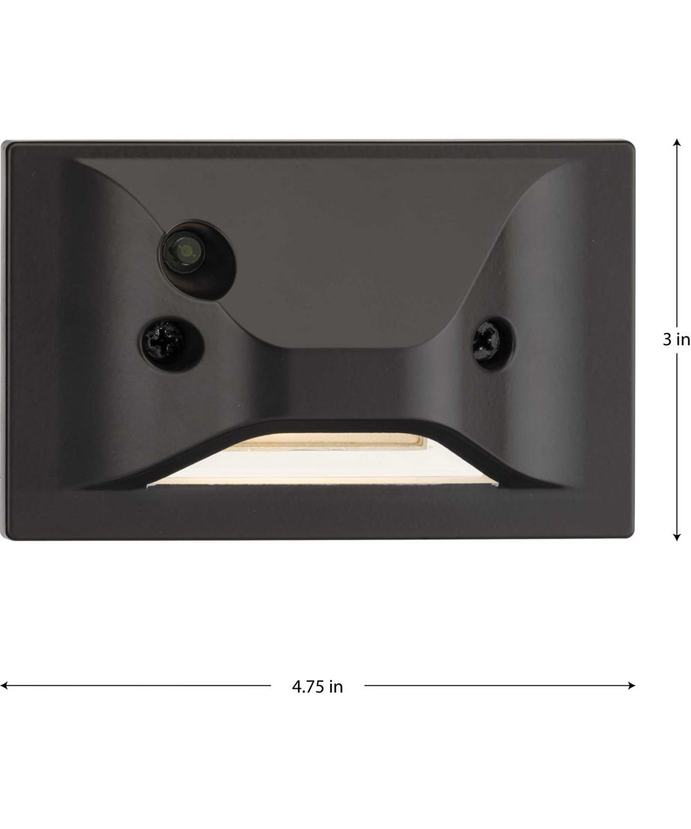 LED Indoor/Outdoor Integrated LED Wall or Step Light with Photocell Antique Bronze