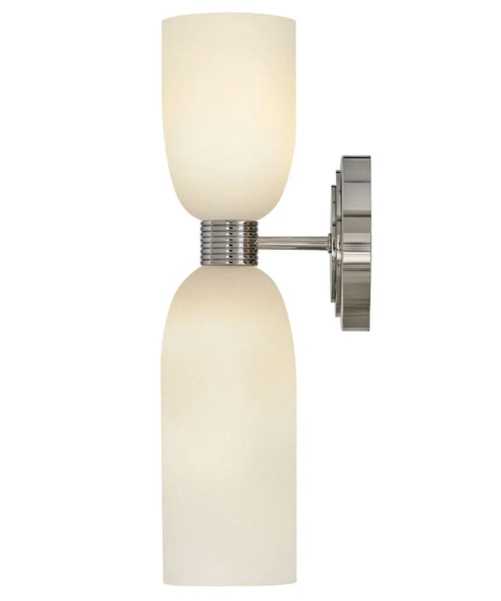 Tallulah 2-Light Medium Two Light Sconce in Polished Nickel