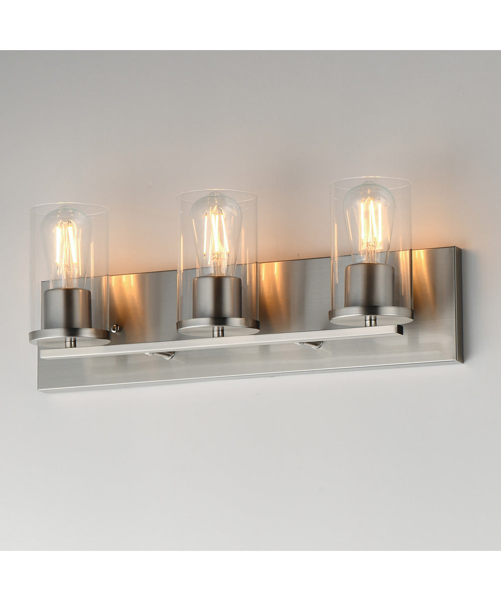 Lateral 3-Light Bath Vanity Satin Nickel