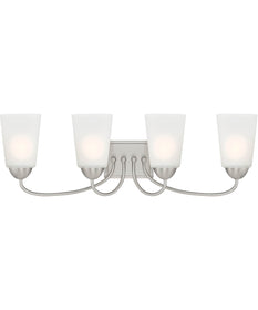 Malone 4 Light Vanity Brushed Nickel