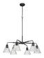 Pleated 6-Light Lighting Flat Black