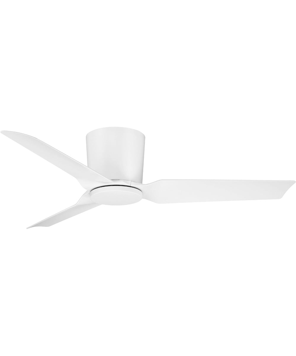 Rynn 48-in. 3-Blade Flush Mount Modern LED Ceiling Fan Matte White