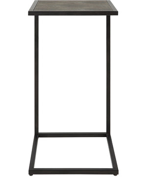 Pull-up-style Table in Antique Black with Gray Shagreen